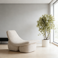 Fauteuil de salon moderne en tissu, luxe léger, tendance, fauteuil de relaxation individuel durable