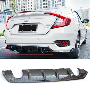 ฝาครอบดิฟฟิวเซอร์กันชนหลังแบบลิป พร้อมท่อไอเสียคู่ ABS แบบพิเศษ สำหรับ Honda Civic ปี 2016-2017 - Product Image 1