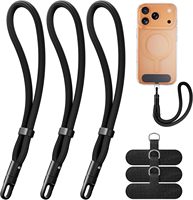 Dragonne de poignet réglable avec attache universelle détachable anti-perte pour smartphones, téléphones portables, clés et porte-badge
