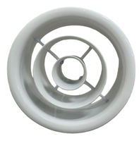 Diffuseur d'air rond réglable en aluminium pour plafonds hauts, pour registres et grilles HVAC