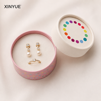 Boîte à bijoux cylindrique personnalisable avec couvercle, en papier écologique, design gaufré, élégante et luxueuse, fermeture magnétique