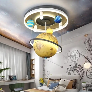 Lustre de chambre à coucher globe créatif personnalisé pour garçons plafonnier espace planète garçons - Product Image 5