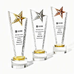 Trofeo de Cristal con Estrella de Cinco Puntas en Oro, Plata y Bronce con Logotipo Personalizado HBL para Eventos Deportivos y Regalos de Bienvenida - Product Image 6