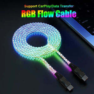 Câbles de données RVB lumineux tendance populaires Charge rapide USB Type C chargeur de téléphone portable cuivre pur 1m prêt à expédier des appareils iOS - Product Image 2