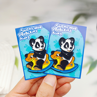 Épingles en émail doux personnalisées avec des animaux de dessin animé, badges en alliage de zinc, épingles de revers au design personnalisé avec carte de support en papier