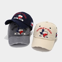 Casquette de baseball réglable à 6 panneaux en PVC, édition 250e anniversaire des États-Unis, broderie, protection solaire, style rétro, colorblock, effet délavé