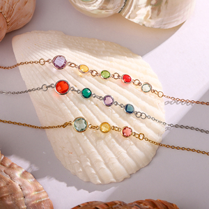 Collar de piedra natal personalizado Hainon para mujer, regalo de joyería familiar para mamás, niños y abuelas