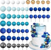 Décoration de gâteau en plastique nacré multicolore, motif bulles scintillantes, pour cupcakes, mariage, anniversaire, fournitures de fête