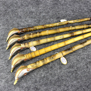 Bamboo Smoking Pipe Straight Type Long Stem Traditional Craftsmanship Tobacco Pipe Zhejiang Origin - Product Image 2