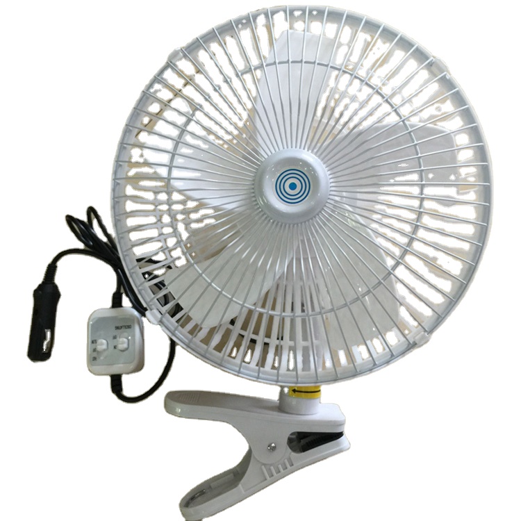 Малошумный автомобильный вентилятор с двойным двигателем 360 дюйма с зажимом и переключателем