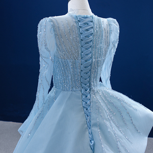 Robes de soirée à manches longues RSM6392, robes de bal à appliques lourdes, perles et paillettes, robes de bal pour femmes - Product Image 6