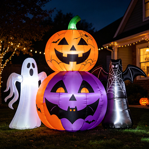 Scary Advertising <b>Inflatable</b> Halloween Decoration Model with LED Light for Haunted <b>House</b> Yard Garden Outdoor Ornament - Product Image 2
