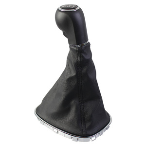 Opel Corsa D Gear <b>Shift</b> <b>Knob</b> Leather Cover 5 6 Speed Ergonomic Design Car Shifter Handle - Product Image 3