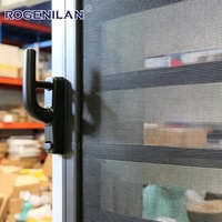 Volets persiennes extérieurs en aluminium et verre Rogenilan personnalisés, à lamelles réglables et finition givrée pour fenêtre