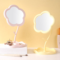 Girl's Dressing Table Desktop Hanging Jewelry Beauty Mirror Bedroom Dormitory Desktop Mirror Sunflower Style Makeup Mirror