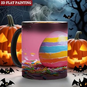 Sublimation Factory Blank Mug Frosted Black 11oz <b>Ceramic</b> Heat Activated <b>Cup</b> - Product Image 6