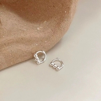 Boucles d'oreilles EK590 en argent 925, petites, délicates, compactes, style minimaliste, personnalité affirmée, accessoires de mode simples et polyvalents