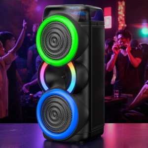 Kép 8 Inch Xách Tay Loa Không Dây RGB LED Chiếu Sáng Pin Điện Hiif Âm Thanh Cho Đảng Karaoke Bao Gồm Bộ Nhớ Không Dây Thẻ - Product Image 4