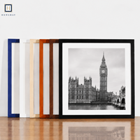 Cadre photo en bois massif fait main, forme carrée, léger, durable, résistant aux UV, coins arrondis, vente en gros