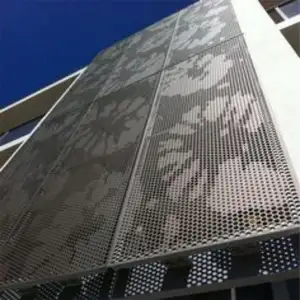 Design moderno rivestimento composito di alluminio perforato parete esterna facciata pannello per la decorazione di edifici per uso esterno Hotel