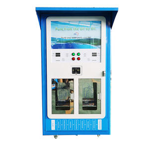 Máquina Expendedora de Agua Autoservicio de Doble Puerta, 800 GPD, con Desinfección UV, Monedas, Tarjeta y Efectivo - Product Image 1