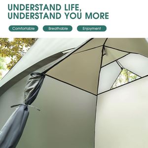 Outdoor Oxford Camping <b>Tent</b> Folding Beach Multi-Person <b>Large</b> Space Rainproof Sunscreen Double-Layer Breathable Storage - Product Image 4