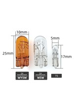 Pour les feux de recul et de clignotants Langyi Accord T5 T10 T15 T20 ; Ampoules de frein et de clignotants ambre pour voitures OLIVER 12V