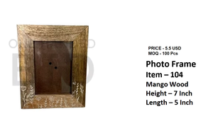 Natural Mango <b>Wood</b> <b>Photo</b> <b>Frame</b> Offers Versatile Display Options For Rustic Office Or Cozy Home Interiors From India - Product Image 3
