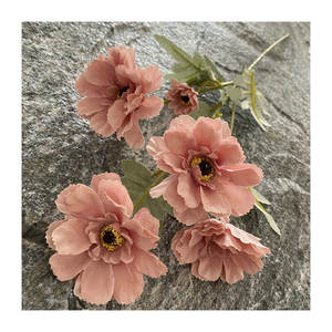 BF-AF133 Composition florale artificielle transfrontalière pour mariage à domicile, <span class=keywords><strong>Hibiscus</strong></span> et Zinnia, pour décoration d'allée et de plafond, Qualité supérieure - Product Image 5
