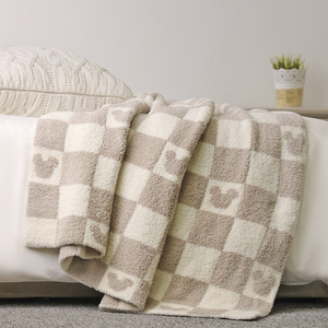 Bán buôn Hot Bán chăn sang trọng ném Kích thước Checker Gấu đầu Trọng lượng nhẹ chăn mềm ấm cúng thoải mái checkboard chăn - Product Image 4