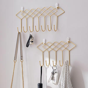 Gancio Decorativo Nordico Creativo per <span class=keywords><strong>Ingresso</strong></span>, Senza Foratura, per Appendere Cappotti e Chiavi, in Ferro Battuto - Product Image 3