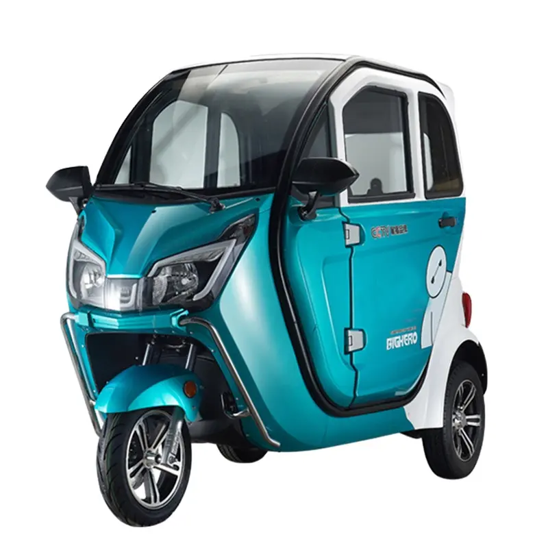 Manufacturer New Cheap 3-Wheel Mini Electric Passenger Tricycles Cabin Scooter with 60v Motorized Driving Closed Body for Adults