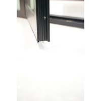 AMJ AS2047 Porte vitrée battante à charnière en aluminium au design simple Porte patio extérieure en aluminium avec treillis pour la cuisine et la chambre à coucher
