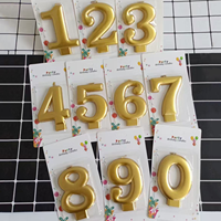 Große goldene Zahlen kerzen für Geburtstags feier dekoration Große metallische numerische Kuchen kerzen für Feier-Jubiläums ereignis