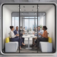 Cabine de travail mobile moderne, espace de travail privé portable, cabines de travail, cabine de réunion acoustique silencieuse