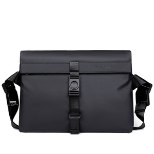 Bolsa Cruzada Para Mujeres Y Hombres, Bolsa De Lona Para El Hombro, Bolsa De Trabajo Con 4 Bolsillos Externos Bolsa Diaria (grande), Negro