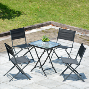 <strong>Cheap</strong> Folding Chairs and square <strong>Table</strong> Garden Set Garden Leisure Furniture 2/4/6 Seater Outdoor Chairs and Glass <strong>Tables</strong> - Product Image 1