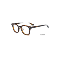 Montures de lunettes optiques carrées classiques en acétate TR avec détails rivetés pour lunettes de vue unisexes OEM ODM