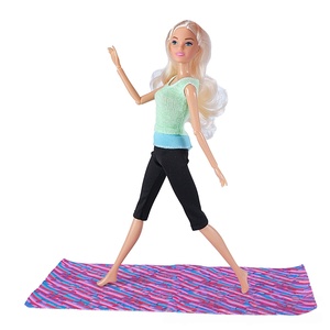11 Inch Fresh Style Mini Yoga Outfit &amp; Yoga Mat for 1/6 30CM Dolls - Product Image 6