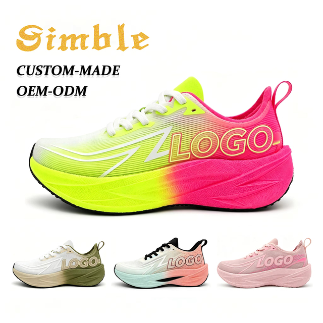 Customized Breathable Fly Knit Lace-up Men Running Shoes Sneakers Stylish Anti Slip Comfort Casual Sports Shoes