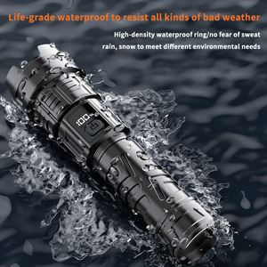 Ручной перезаряжаемый светодиодный фонарик с регулируемой яркостью мощный и водонепроницаемый ABS корпус индикатор батареи - Product Image 2