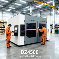 Imprimante 3D à jet de liant DZ4500 automatique ultra-large pour sable 4000x2000x800mm, solution AXIOM3D permettant des délais de livraison courts et rapides