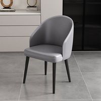 Chaise de salle à manger en cuir véritable de luxe moderne, chaise de salle à manger rembourrée en velours avec pieds en bois massif pour restaurant, salle à manger.