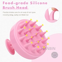 Brosse de massage du cuir chevelu en silicone avec logo personnalisé, outil de massage pour les soins capillaires, design ergonomique, stimule la circulation, convient aux cheveux mouillés