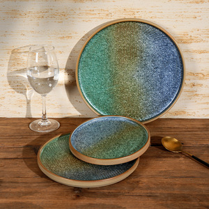 Custom Three-color Series Japanese-style Bird-burning Sushi Sashimi Plate Chaozhou Ceramic Tableware for Restaurant Household - Product Image 2