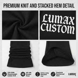 <span class=keywords><strong>Pantaloni</strong></span> della <span class=keywords><strong>tuta</strong></span> da uomo <span class=keywords><strong>in</strong></span> cotone pesante personalizzati, a doppia vita, lavaggio acido, modello stacked, oversize a gamba larga - Product Image 3