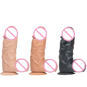 Supergrote <span class=keywords><strong>dildo</strong></span> van 165 mm diameter, vleeskleurig zwart, realistisch seksspeeltje - Product Image 1