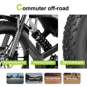 Vélo électrique à gros pneus QMWHEEL, batterie 48V, 20*4.0 pouces, Bici Elettrica Fatbike V20 Pro, livraison rapide, vélo tout-terrain, entrepôt Italie - Product Image 5