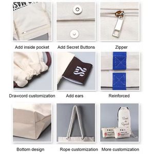 กระเป๋าผ้าใบแคนวาสใบเล็กขนาดใหญ่พิมพ์ลายเองได้123โลโก้แบบออกแบบได้ - Product Image 6