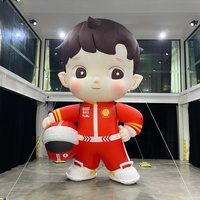 Modèle de pilote de course gonflable personnalisé, personnage de dessin animé gonflable pour garçon, mascotte géante de dessin animé, décoration gonflable